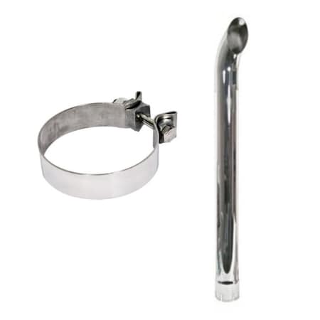 Aic Replacement Parts 48 CHROME STACK 4 ID AGCO Fits Ford Fits Allis CHALMERS Fits Massey Ferguson D 89057C-CLAMP